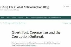 CORONAVIRUS AND THE CORRUPTION OUTBREAK 